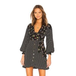 Free People Wonderland Country Floral Mini Dress Fall